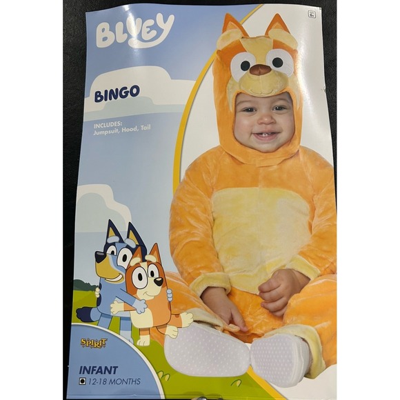 Spirit Halloween Bluey Bingo‎ Costume Unisex Infant Size 12-18 Months COMPLETE - Picture 8 of 10